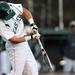 Eastern sophomore Lee Longo connects with the ball for a single as Eastern takes on Michigan State at Oestrike Stadium on Wednesday.  Melanie Maxwell I AnnArbor.com